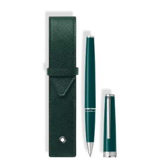 Set med PIX Deep Green Rollerball & Montblanc Envelope 1-Pen Pouch