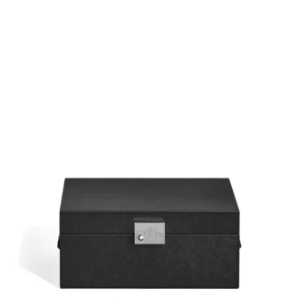 Skrivinstrument i samlarbox i svart läder