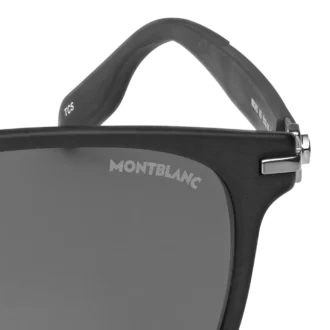 Squared-solglasögon med svart acetatbåge