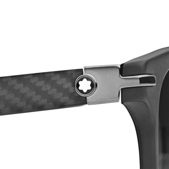 Squared-solglasögon med svart acetatbåge