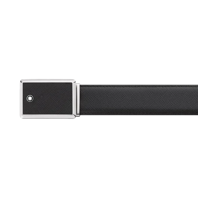 Svart 30 mm läderbälte