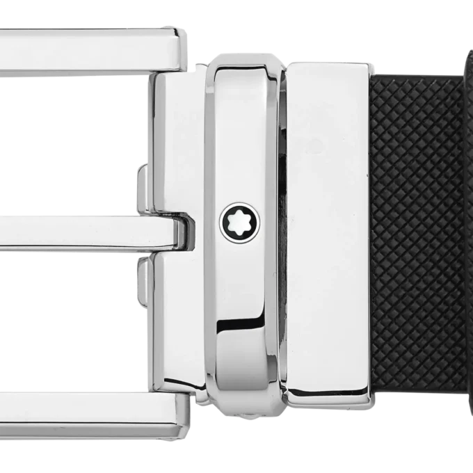 Svart 35 mm läderbälte