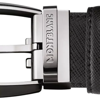 Svart 35 mm läderbälte