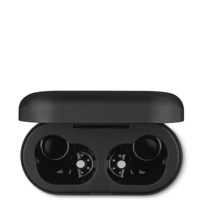 Svart laddningsfodral för Montblanc MTB 03 In-Ear-hörlurar