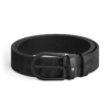 Svart läderbälte 35 mm